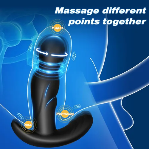 Miniatura 3 de Masajeador de próstata giratorio de 360°, juguete sexual masculino con 3 modos de rotación y 10 modos de vibración, vibrador de tapón para mujeres