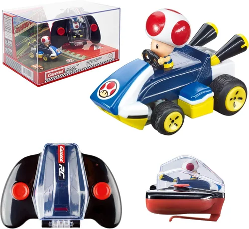 Miniatura 12 de Carrera RC Nintendo Mario Kart Mini coche de juguete de control remoto coleccionable de 2.4 GHz - Luigi