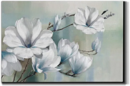 Miniatura 27 de Lienzo de arte de pared de paisaje abstracto con flores y bosque moderno, cuadros de arte para decoración de sala de estar, cocina, baño, oficina
