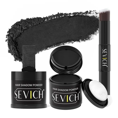 Miniatura 26 de Sevich - Sombra instantánea en polvo para línea capilar de cobertura rápida, corrector rápido de raíz de canas finas, cejas y barba, resistente al