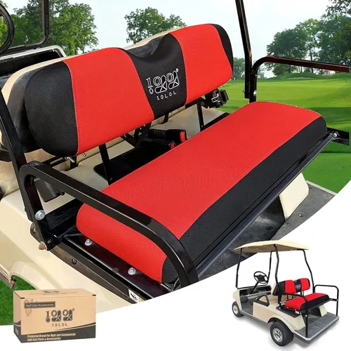 Miniatura 12 de 10L0L Golf Cart Seat Covers, Super Comfort Cooler Than Vinyl Seat Cover, Front and Rear Seat Cover for Yamaha EZGO Club Car, No Drilling Breathable