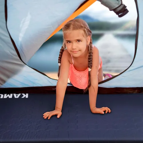 Miniatura 7 de KAMUI Almohadilla de dormir autoinflable: almohadilla de campamento de 2 pulgadas de grosor conectable con múltiples alfombrillas de campamento
