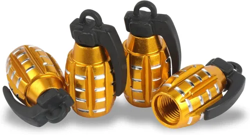 Miniatura 19 de SINGARO Tapón de válvula de neumático de aluminio, impermeable y a prueba de polvo, accesorios universales para SUV, automóvil, bicicleta y Rojo1