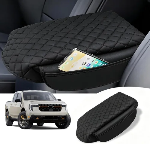 Miniatura 20 de Ajuste Personalizado para Funda de Consola Central 2015-2020 Ford F150, 2017-2022 F250 F350 F450, 2018-2024 Ford Expedition Protector de Brazo