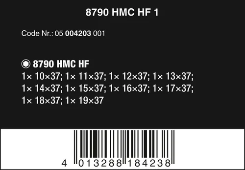 Miniatura 2 de WERA 05004203001 8790 HMC HF 1 Zyklop Juego de zócalos con accionamiento de 1/2", con función de sujeción, 10 piezas