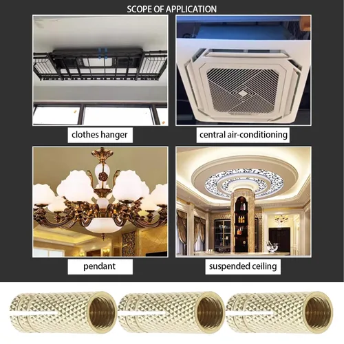 Miniatura 3 de Create idea 20 piezas M8 de anclajes de latón para anclaje de pared de expansión, perno de expansión, accesorios de fijación de enchufe de latón