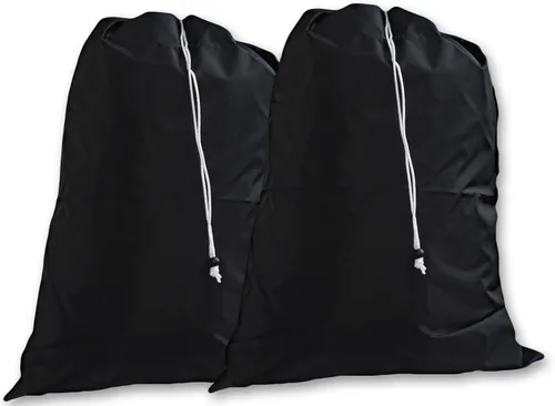 Bolsa de lavandería extra grande y resistente, color negro, (2 unidades)