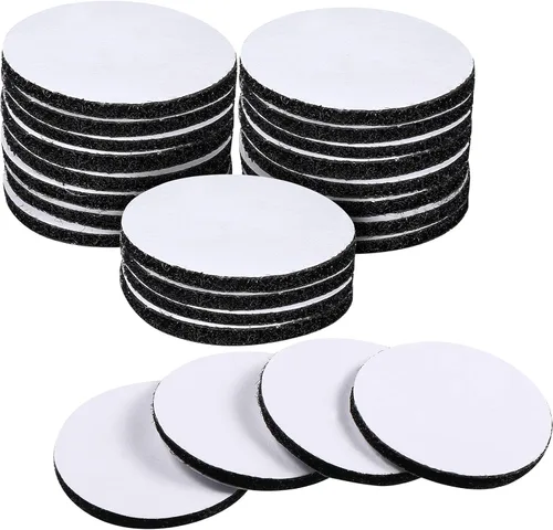 Miniatura 9 de WILLBOND 24 pares de parches de árbitro de 1 pulgada con puntos negros autoadhesivos redondos de doble cara de gancho y bucle, cinta adhesiva