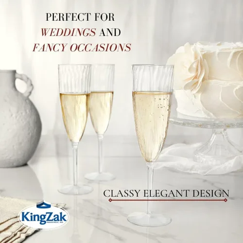 Miniatura 4 de Lillian Tablesettings Copas de champán prémium de 6 onzas, vasos desechables de plástico duro transparente, 1 pieza, 16