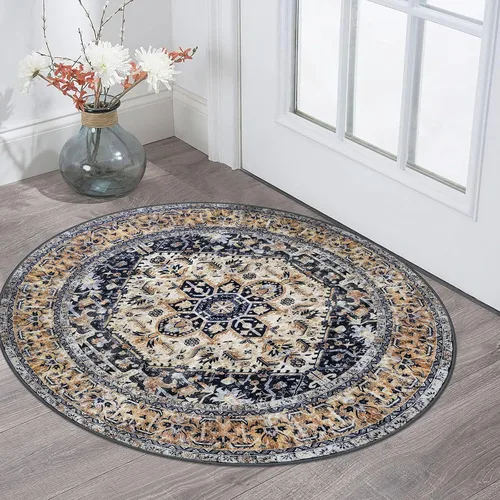 Miniatura 128 de KOZYFLY Alfombra Pequeña de Área 2x3 Pies Alfombras para Entrada Lavable Boho Alfombra de Entrada Antideslizante Tapete de Puerta Interior Entrada