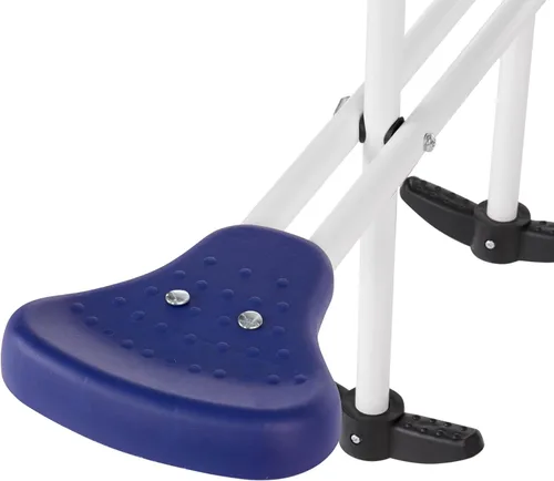 Miniatura 8 de XDP Recreation Blue Ridge - Juego de patio trasero con marco de metal resistente con cubiertas de cadena, deslizador, trapecio, 2 columpios