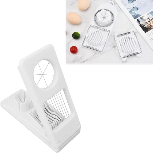 Miniatura 5 de Cortador de huevos, 2 en 1, cortador de plátano de frutas pequeñas, cortador de huevos de fresa, herramienta de barra de cocina para el hogar