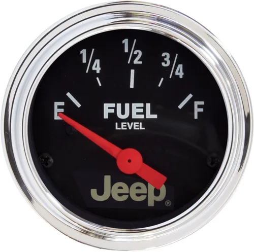 Auto Meter 880428 Medidor de Nivel de Combustible Eléctrico Jeep, 2 1/16" - Barrido Corto/Eléctrico