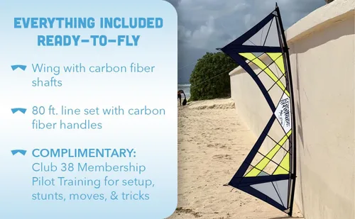 Miniatura 3 de Revolution Kites Reflex RX Spider Kite (modelo ventilado) - con mangos/juego de línea