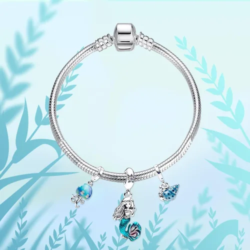 Miniatura 3 de 925 Sterling Silver Charms for Bracelets Necklaces Cartoon Animal Three in one Pendants Beads, Cartoon Charms Jewelry Gift for Women Girls