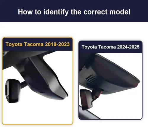 Miniatura 4 de Fitcamx Cámara de Tablero Delantera 2K y Trasera 1080P se Adapta para Toyota Tacoma 2018 2019 2020 2021 2022 2023 Limited SR5 SR TRD Sport Off-Road