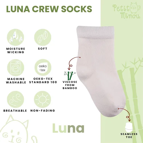 Miniatura 3 de Luna Baby & Toddler Calcetines de viscosa sin costuras de bambú (6 unidades)