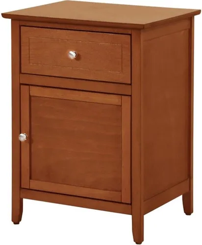 Miniatura 8 de Glory Furniture Izzy Mesita de noche de madera maciza con 1 cajón/1 puerta, color amarillo