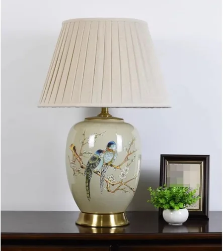 Miniatura 7 de Lamp for Desk Ceramic Retro Table Lamp Living Room Study Bedroom Bedside Table Decorative Lamp Creative Hotel Table Lamp Desk Lamps for Home
