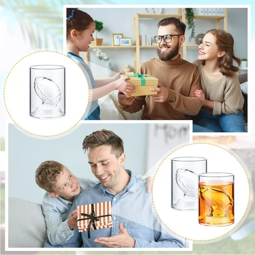 Miniatura 7 de Hoolerry - Juego de 6 vasos de chupito reversibles de 100/200 ml de fútbol, vasos de whisky transparentes para fanáticos del fútbol, regalos