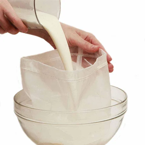 Miniatura 2 de Bolsa de malla fina de calidad alimentaria para leche de almendras y leche de soja, filtro de malla fina de nailon y café frío, 9 x 12 pulgadas (1)