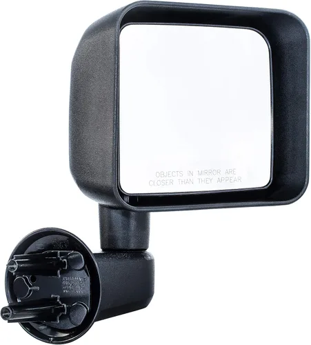 Miniatura 5 de Dependable Direct Espejo manual del lado izquierdo del conductor, texturado, sin calefacción, plegable, compatible con Jeep Wrangler 2007-2016