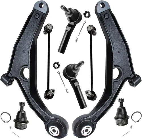 Miniatura 279 de Detroit Axle - Kit de brazos de control de extremo delantero de 8 piezas para Dodge Dakota 00-04, Durango 00-03, 4 brazos de control superior e