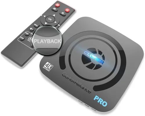 ClonerAlliance UHD Pro, grabadora de video 4K, DVR de captura HDMI con códec H.265/H.264, grabación cinemática de 4K a 24 fps (hasta 4K @30 fps), no