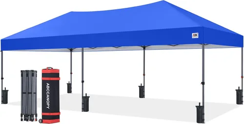 Miniatura 65 de ABCCANOPY Tienda de campaña desplegable de 10 x 10, refugio instantáneo de fácil instalación con bolsa con ruedas, toldo resistente al aire libre