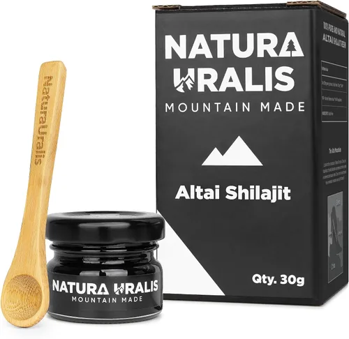 Natura Uralis Altai Shilajit | 1.06 oz de resina mineral Shilajit orgánica, formada naturalmente - Shilajit negro de las montañas de Altai