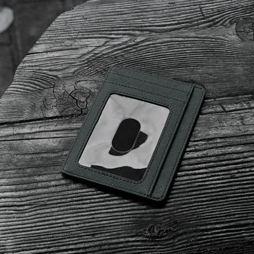 Miniatura 3 de Buffway - Billetera delgada minimalista de cuero con protección RFID para hombre y mujer