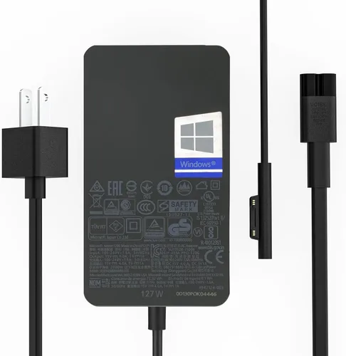 Cargador de superficie de 127 W, cargador Microsoft Surface para Surface Book 3/2/1, Surface Laptop Studio, Surface Pro 11/10/9/8/7+/7/6/5/4/3,