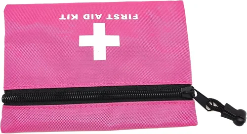 Miniatura 8 de Bolsa roja de primeros auxilios de emergencia, pequeña bolsa vacía de rescate de viaje para almacenamiento de primeros auxilios, bolsillo para rosa