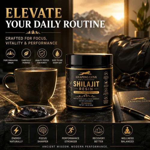 Miniatura 6 de Resina Shilajit del Himalaya de 1,000 mg – 85+ oligominerales, ácido fúlvico orgánico de grado dorado Cosechado alpino, secado al sol y purificado