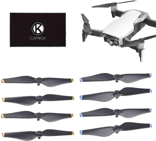 Miniatura 5 de CamKix Hélices de repuesto compatibles con DJI Mavic Air - 4 u 8 cuchillas (negro) (2 juegos de 8 cuchillas)