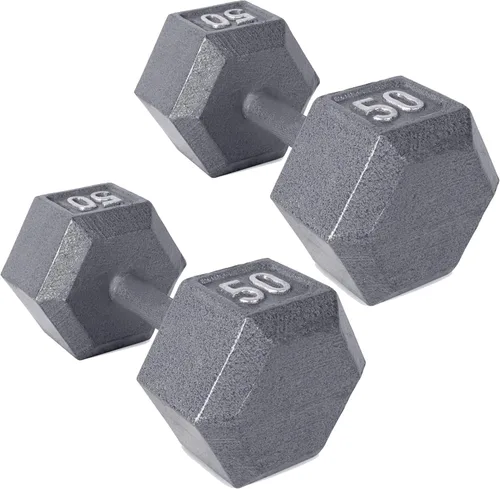 Miniatura 50 de CAP Barbell Mancuerna hexagonal de hierro fundido Múltiples opciones
