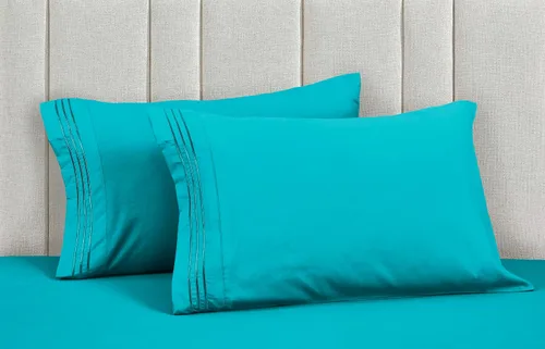 Miniatura 27 de Mocassi Juego de sábanas de lujo de 4 piezas, calidad prémium de hotel de 1800 hilos, ajuste fácil, sábanas y fundas de almohada resistentes a