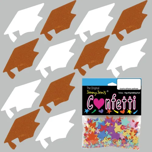 Miniatura 85 de Confetti Grad Cap Negro, Azul Marino Combo - 2 bolsas de media onza (1 oz)