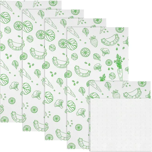 Amyhill 5 piezas de forros absorbentes para refrigerador, tapetes lavables para cajones de refrigerador, para estantes, cocina, hogar, gabinetes,