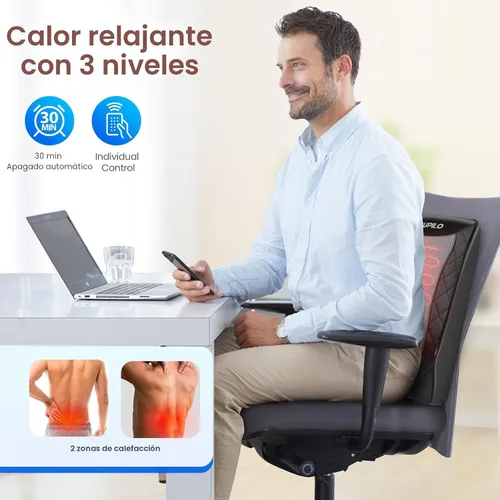 Miniatura 5 de CuPiLo - Masajeador de espalda y cuello, elegible para FSA, masajeador de tienda HSA para alivio del dolor de tejido profundo, masaje caliente