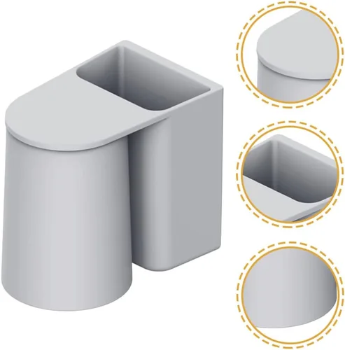 Miniatura 2 de Cabilock Soporte para cepillo de dientes montado en la pared del cuarto de baño, taza magnética para cepillo de pasta de dientes, no se necesitan