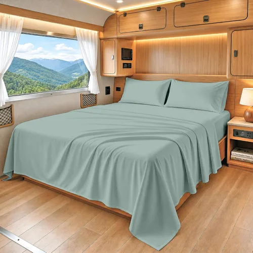 Miniatura 53 de SGI bedding Juego de sábanas de 600 hilos de 4 piezas, 100% algodón egipcio, tamaño King, con bolsillo profundo de 15 pulgadas, sábanas de lujo 16
