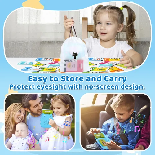 Miniatura 5 de Juguetes para niños pequeños, tarjetas flash parlantes para niños de 1, 2, 3, 4, 5, 6 años, regalo de cumpleaños, juguete educativo Montessori