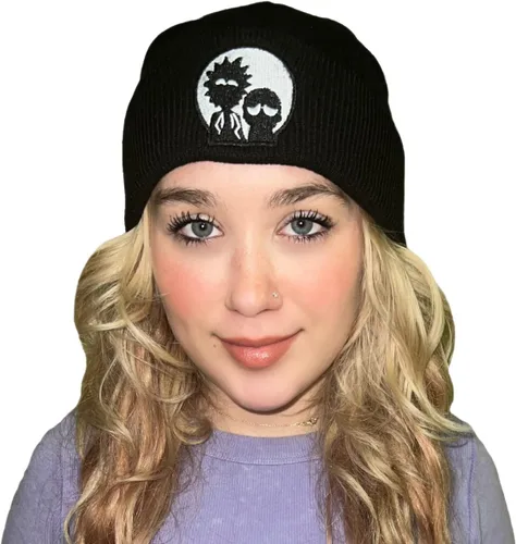 Miniatura 2 de DonkeyGear Gorro de punto de dibujos animados Rick, gorro suave y cálido para invierno