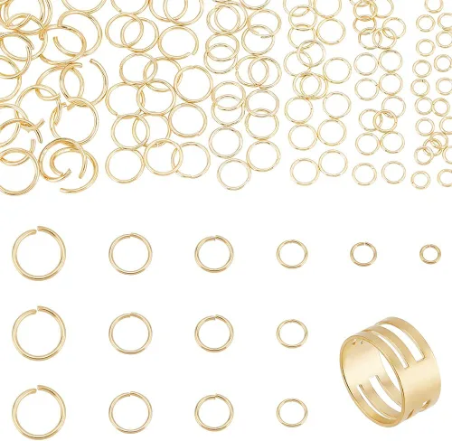 Miniatura 7 de PH PandaHall Anillo de salto de acero inoxidable 304, 550 anillos de salto abiertos de 0.315 pulgadas de calibre 18 para aretes, pulseras, collares