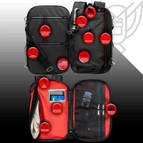 Miniatura 4 de Xtreme Sight Line Bolsa FLEX Faraday para laptops, tabletas y dispositivos electrónicos de tamaño medio ~ Tracking/Hacking Defense ~ Rojo