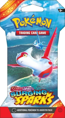 Miniatura 4 de Pokemon TCG Surging Spark – Paquete de refuerzo individual – El arte del paquete puede variar – 10 cartas