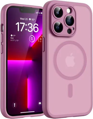 Miniatura 29 de TOCOL Funda magnética 3 en 1 para iPhone 14 Pro, mejorada [protección completa de cámara] con 2 protectores de pantalla, funda de grado militar Azul