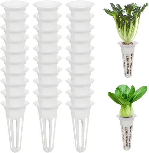Miniatura 7 de 50 cestas de cultivo de repuesto para aerogarden, cestas de semillas compatibles con esponjas y cúpulas de cultivo, contenedores de cultivo