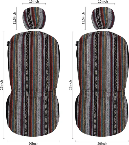 Miniatura 9 de VarCozy - Juego completo de fundas para silla de montar Baja, fundas para asiento delantero y asiento trasero dividido para sedán, SUV, camioneta